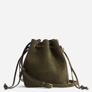 Madewell Olive Green Mini Suede Crossbody Bag